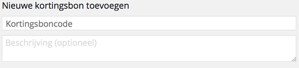 Nieuwe kortingsbon toevoegen