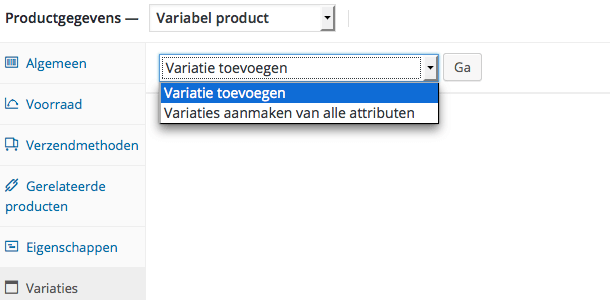 Variatie toevoegen