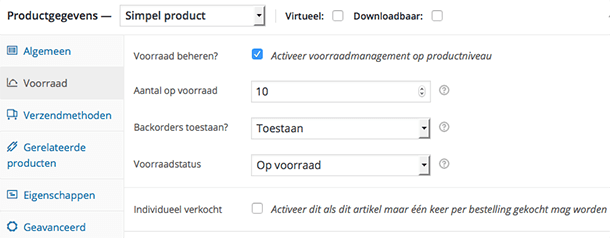 Voorraadbeheer in WooCommerce