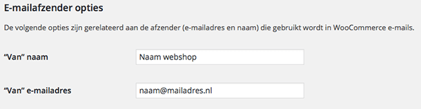 WooCommerce emailopties