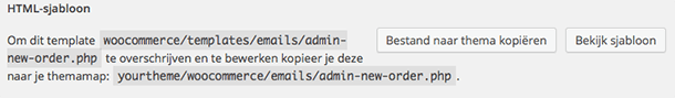 WooCommerce HTML e-mailsjabloon kopiëren naar thema