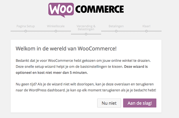 WooCommerce Setup Wizard