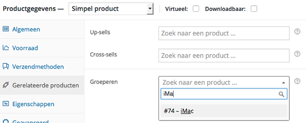 WooCommerce product groeperen