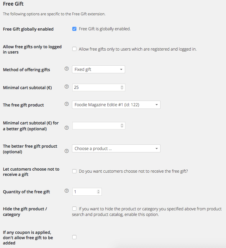Free Gift WooCommerce