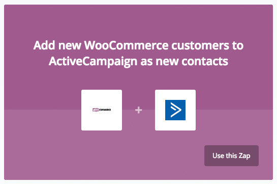 woocommerce activecampaign zap