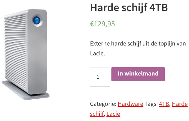 categorie tags verwijderen woocommerce